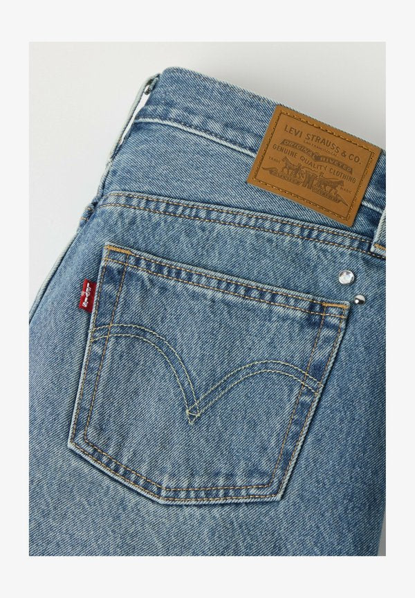 Levi's® ICON SKIRT - A-line skirt - trip on drip skirt - med indigo - worn in