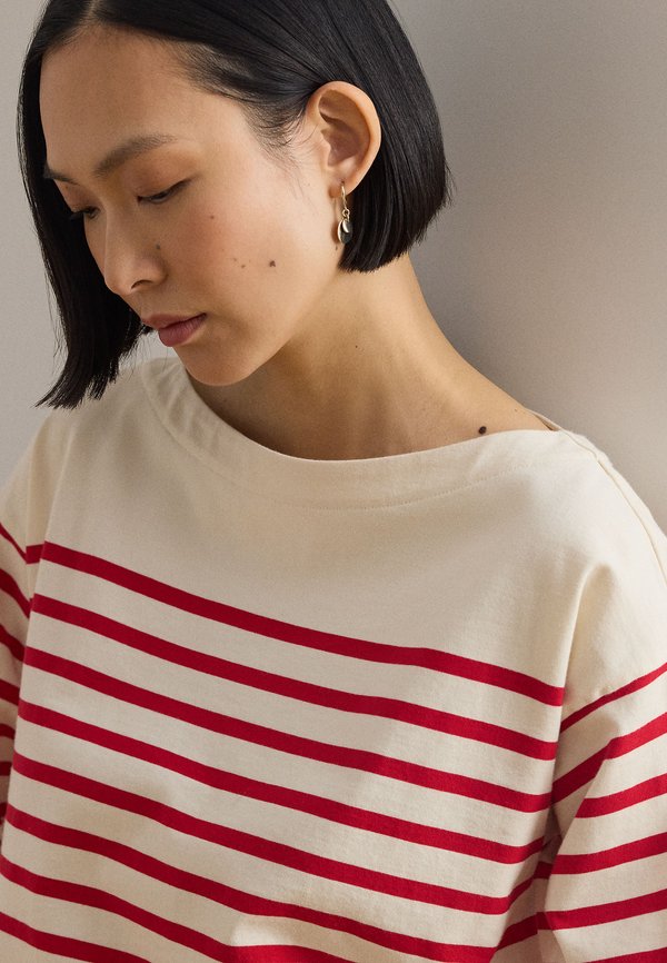 Lauren Ralph Lauren STRIPED JERSEY BOATNECK TOP