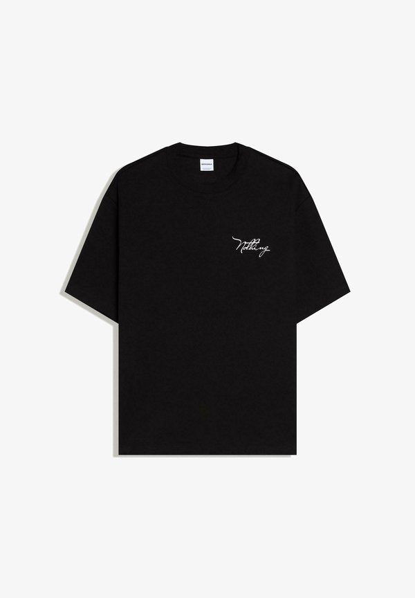Bershka Print T-shirt - black