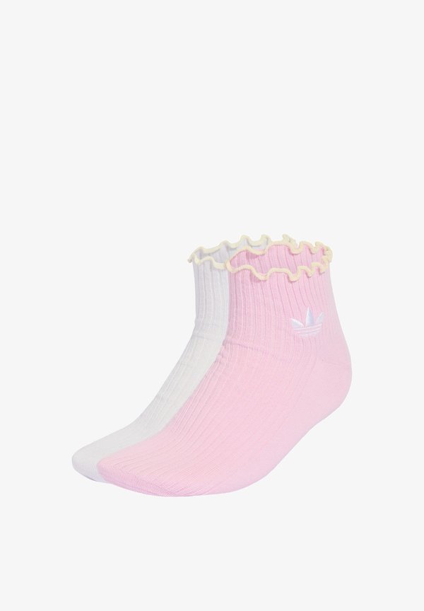 adidas Originals ADIDAS ORIGINALS RUFFLE QUARTER SOCKS UNISEX 2 PACK - Socks - frozen purple off white orchid fusion