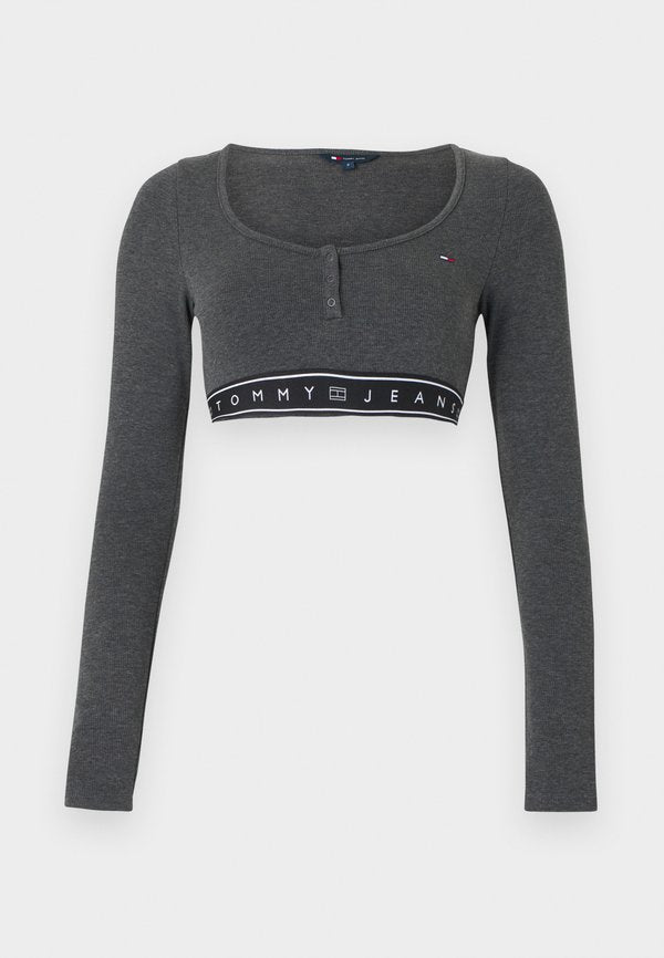Tommy Jeans LONG SLEEVE SLIM CROP TOP