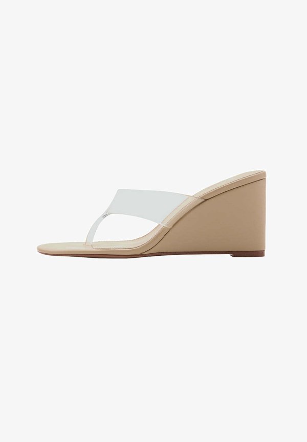Mango ADULT - T-bar sandals - beige transparent