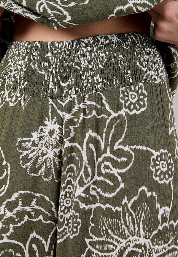 Apricot SARASA FLORAL WIDE