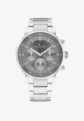 Tommy Hilfiger TYSON - Chronograph watch - silver-coloured, grey