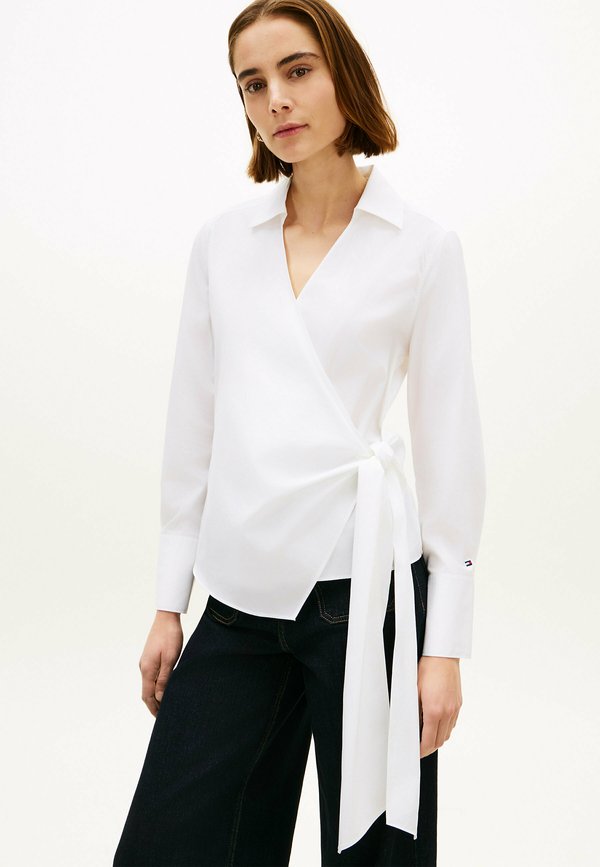 Tommy Hilfiger WRAP KNOT  - Blouse - optic white