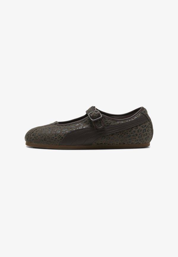 Puma PUMA TACKLETTE FELINE - Ankle cuff ballerina shoes - soft taupe-chocolate fondue-gum