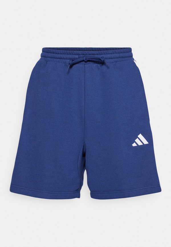 adidas Sportswear ESSENTIALS THREE STRIPES FRENCH TERRY - Sports shorts - dark blue/white