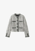 Mango Light jacket - black white