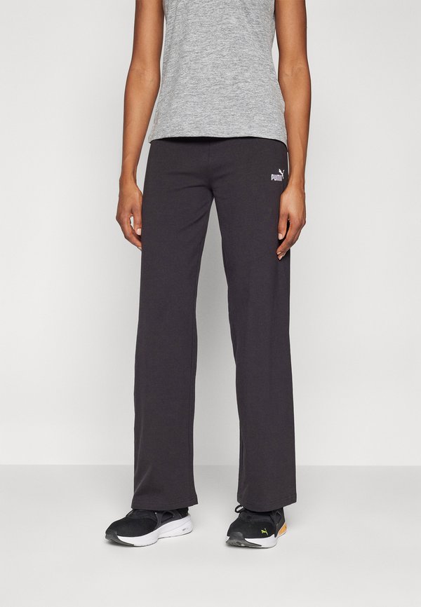 Puma SMALL LOGO HIGH WAIST STRAIGHT LEGGINGS - Tracksuit bottoms - black