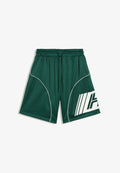 Bershka MESH PIPINGS -  BERMUDA SHORT - Tracksuit bottoms - evergreen