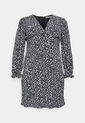 Glamorous Curve PLUNGE NECK LONG SLEEVE MINI DRESS