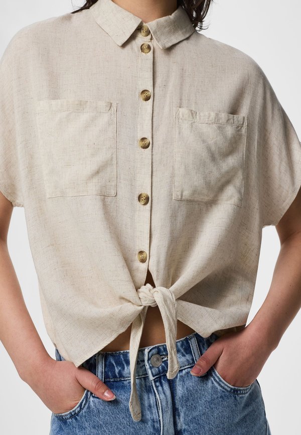 Pieces Short sleeved PCPIA LINEN BLEND