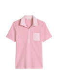 Marc O'Polo MARC O'POLO KURZARM POLOSHIRT SLIM MIT MATERIAL-MIX-DETAILS