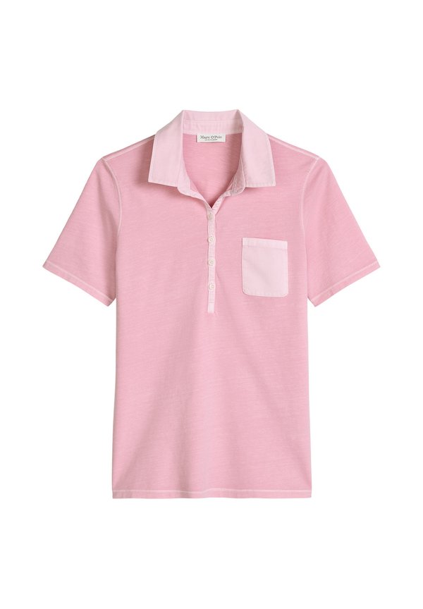 Marc O'Polo MARC O'POLO KURZARM POLOSHIRT SLIM MIT MATERIAL-MIX-DETAILS