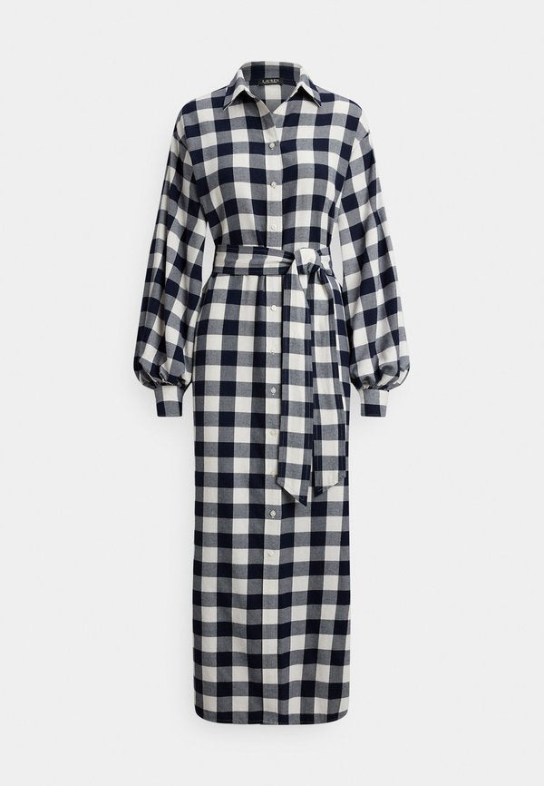 Lauren Ralph Lauren CHECK BELTED COTTON SHIRTDRESS