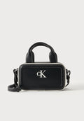 Calvin Klein CONTRAST MINI BAULETTO - Handbag - black