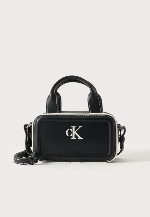 Calvin Klein CONTRAST MINI BAULETTO - Handbag - black