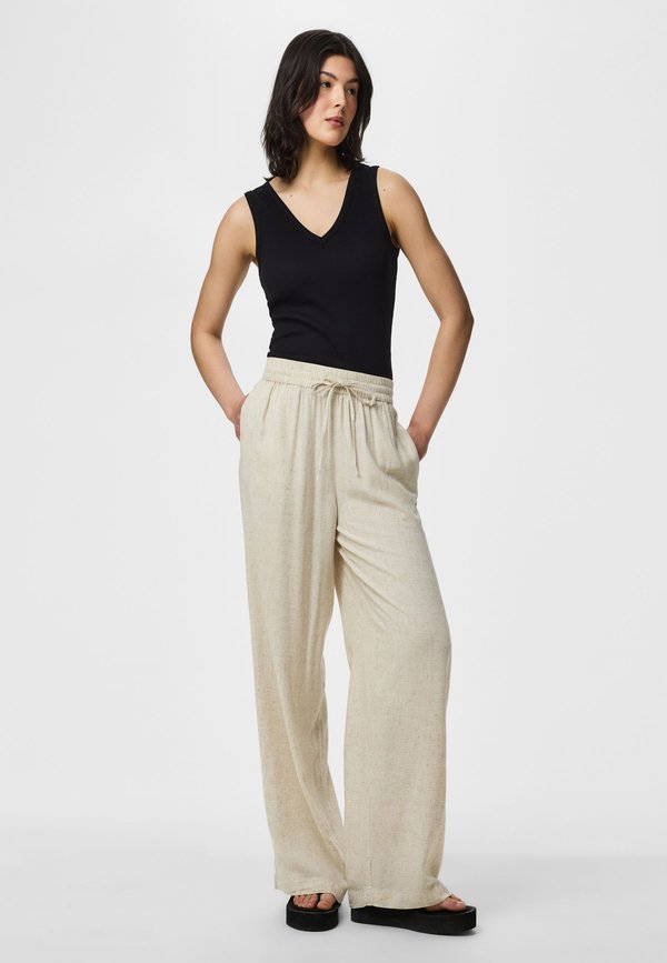 Pieces Wide-leg PCPIA LINEN BLEND