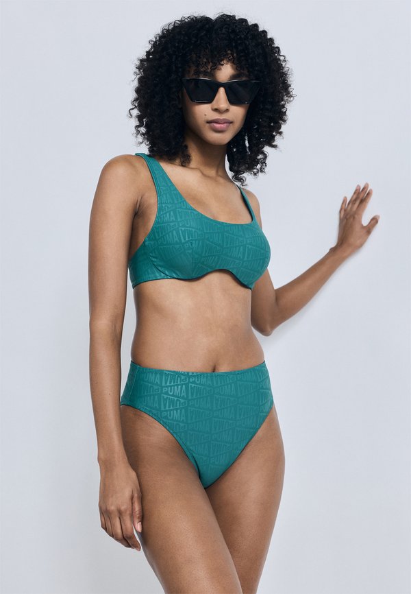 Puma SWIM WOMEN EMBOSSED HIGH WAIST BRIEFS