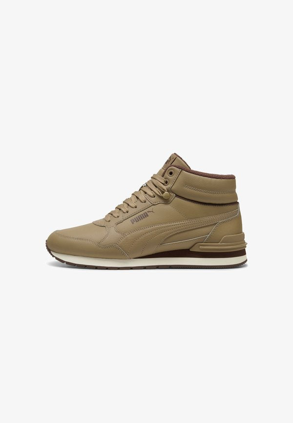 Puma ST RUNNER V4 MID SNEAKERS UNISEX - High-top trainers - soft taupe-chestnut brown-warm white