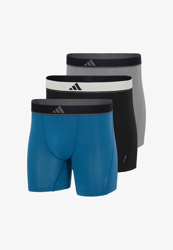 adidas Sportswear BOXER BRIEF 3 PACK - Boxer briefs - hellgrau/schwarz/petrol