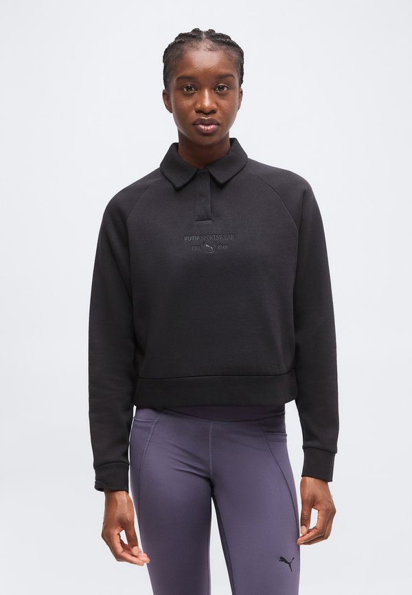 Puma PUMA CLASS RELAXED LONGSLEEVE POLO FL - Sweatshirt - black