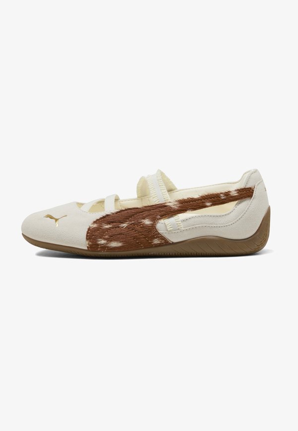 Puma SPEEDCAT DOELETTE FORMSTRIP - Ankle strap ballet pumps - warm white-caramel latte
