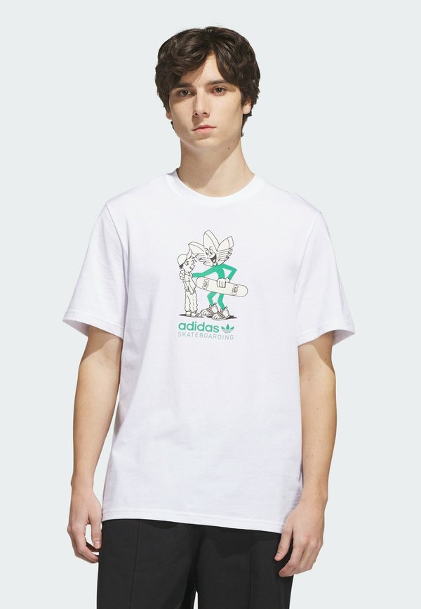 adidas Originals SKATEBOARDING PUSH TEE - Print T-shirt - white