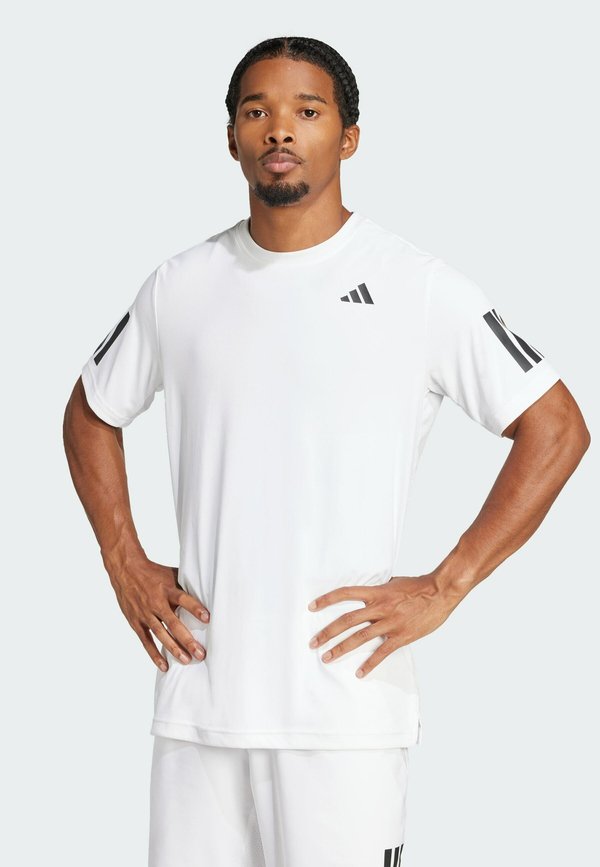adidas Performance CLUB 3 STRIPES TEE - Sports T-shirt - white