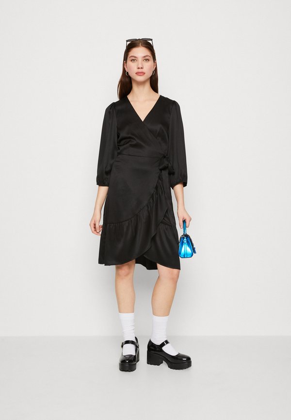 VILA VIKARI V NECK WRAP SHORT DRESS