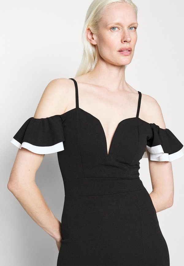 WAL G TALL SIMAH FRILL MIDI DRESS