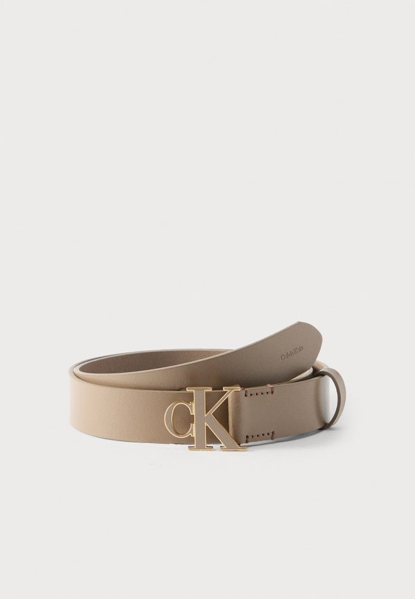 Calvin Klein ROUND BUCKLE - Belt - beige