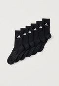 adidas Performance CUSHIONED UNISEX 6 PACK - Sports socks - black/white