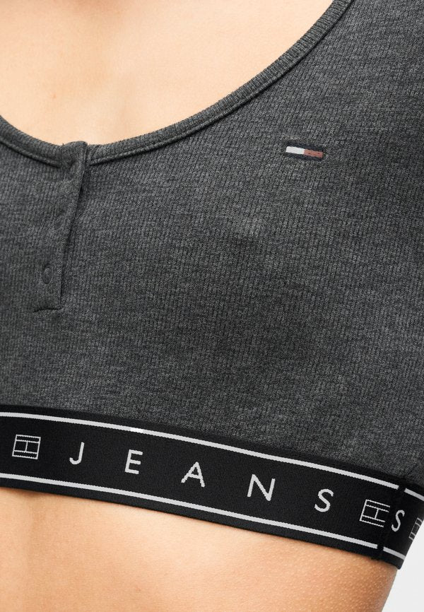 Tommy Jeans LONG SLEEVE SLIM CROP TOP