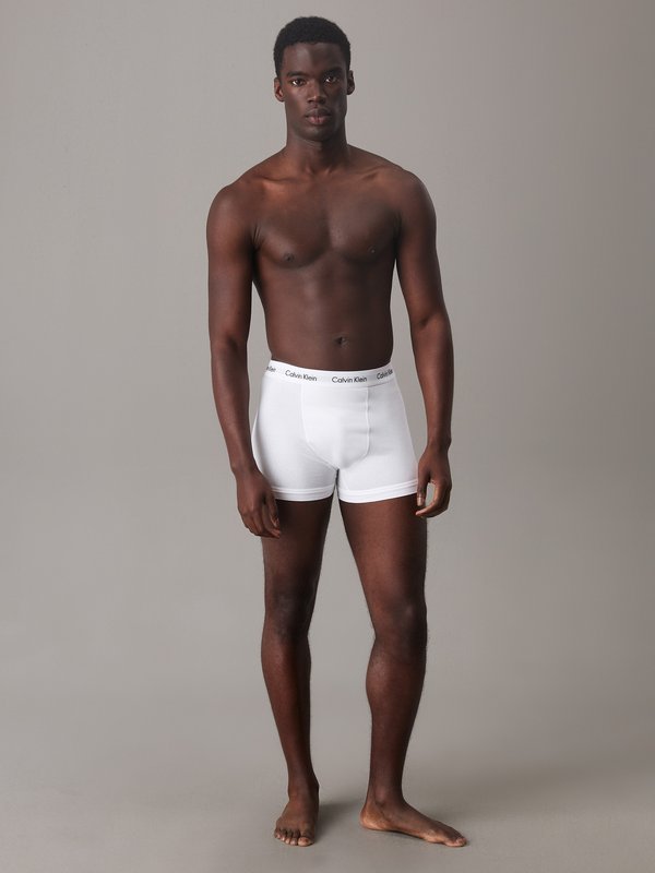Calvin Klein Underwear TRUNK COTTON STRETCH 3 PACK  - Trunks - white/red/blue