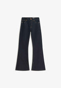 Bershka FLARE - SPLIT - Flared Jeans - royal blue
