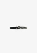 Bershka DIAMOND STUDDED - BELT - Belt - black