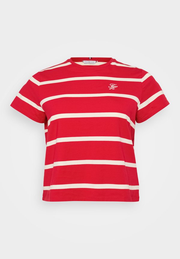 Tommy Hilfiger Curve CURVE LOGO EMBROIDERY JERSEY CREW NECK T-SHIRT