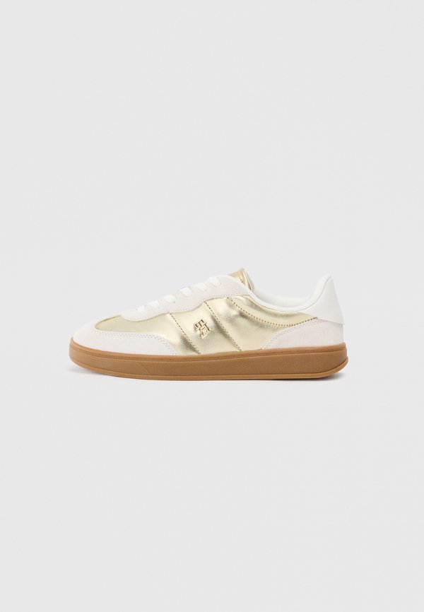 Tommy Hilfiger TH MONOGRAM METALLIC LEATHER TRAINERS
