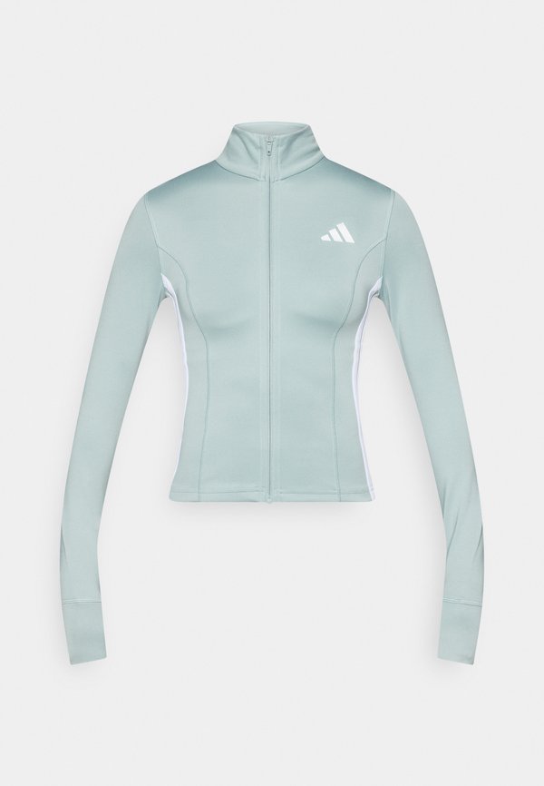 adidas Performance WORKOUT ESSENTIALS 3 STRIPES ZIP THROUGH - Training jacket - sage/white