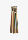 Bershka BANDEAU MIDI DRESS - Jumper dress - brown
