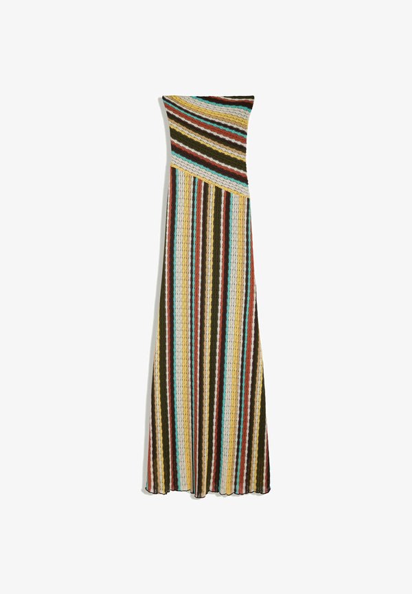 Bershka BANDEAU MIDI DRESS - Jumper dress - brown