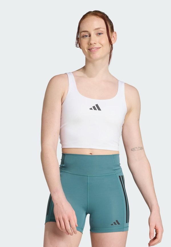 adidas Performance PWR TANK - Light support sports bra - white
