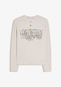 Bershka PRINTED HENLEY JUMPER - Jumper - grey