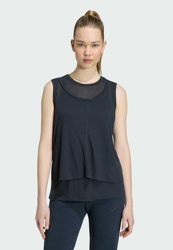 adidas Sportswear ADIDAS SPORTSWEAR SOFT LUX SHEER TANK TOP - Top - black