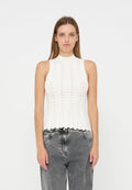 TWINSET TOP A LUPETTO IN MAGLIA MIX PUNTI