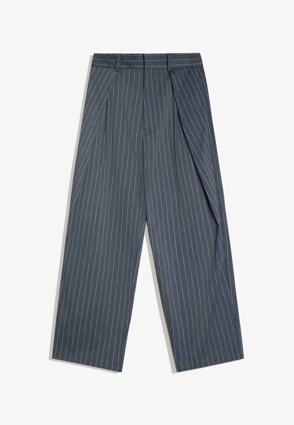 Bershka SUPER BAGGY DOUBLE DART - TROUSERS - Trousers - royal blue
