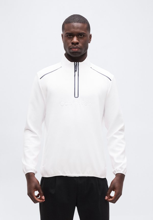 Calvin Klein Golf BROOKHILL TECHNICAL HALF ZIP - Sweatshirt - white