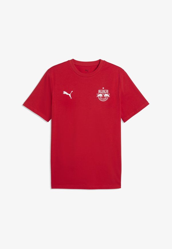 Puma FC RB SALZBURG FTBLESSENTIALS T-SHIRT - Print T-shirt - for all time red- white