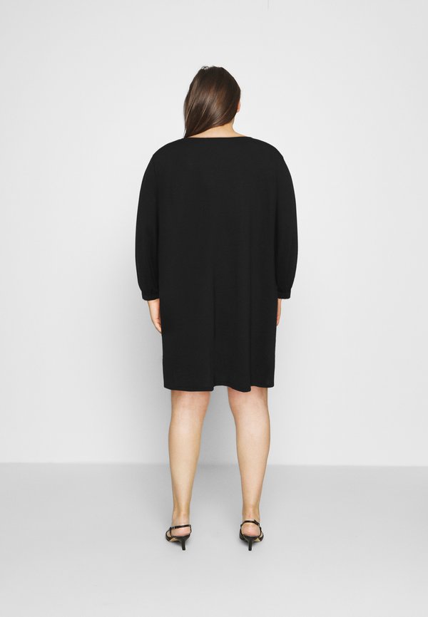 NU-IN BOAT NECK BALLOON SLEEVE SKATER DRESS